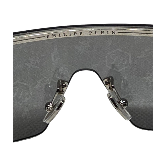 PHILIPP PLEIN SUNGLASSES Stylish Gray Sunglasses SHIELD - Picture 7 of 8